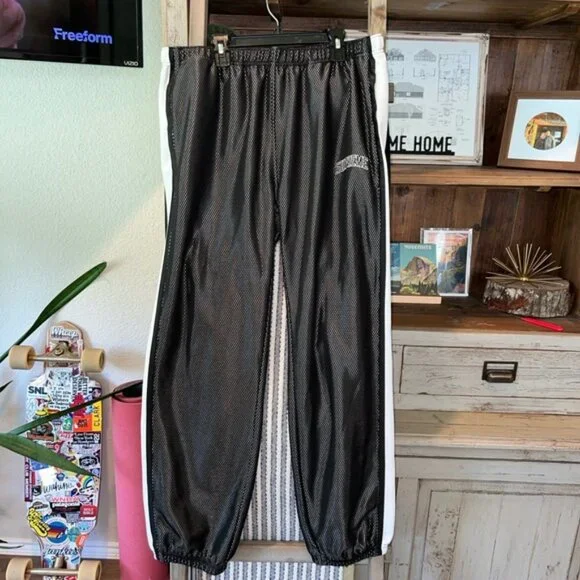 Supreme NYC men’s reflective bonded mesh track pants size large